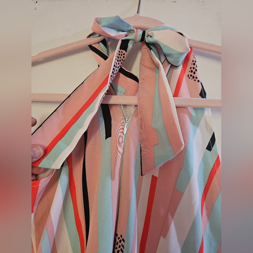 Striped Multicolor Jumpsuit ROMPER - Picture 4 of 5